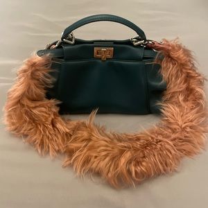 Fendi Strap You Alpaca Fur Bag StrapSalmon Pink